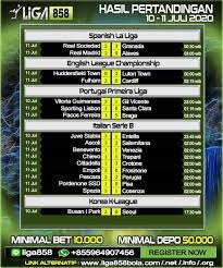 Hasil Pertandingan Sepak Bola 10 11 Juli 2020 Sepak Bola Poker Pelampung