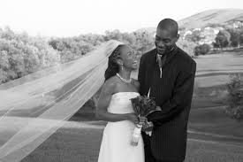 African American Black And White Wedding Party Couple Sensuel 300x200 Black And White Wedding Photo Of An African American Co African American Weddings African American Couples African American Brides