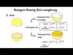 Check spelling or type a new query. Volume Luas Permukaan Bola Dan Setengah Bola Youtube