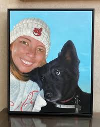 Just completed this commission of my scenic pet portraits for a lady who  after a tough year really wanted to get her sister something special for  her birthday so here's a painting