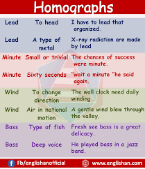 Explanation Of Homonyms Homophones And Homographs Homographs Multiple Meaning Words Homophones