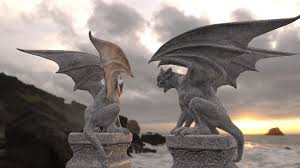 Gargoyle Statue Low Poly 3d Model 3d Model In 2020 Low Poly 3d Models Statue Gargoyles