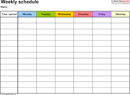 Check spelling or type a new query. Free Weekly Schedule Templates For Pdf 18 Templates Weekly Calendar Template Blank Weekly Calendar Excel Calendar Template