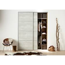 Kit 2 Panneaux Pour Porte De Placard Spaceo 96 9x61 4 Cm Beton Et Sable Rangement Dressing Chamb Meubles De Rangement Porte Placard Rangement Organisation