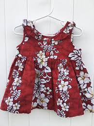 Vintage Red Hawaiian Hibiscus Flower Dress Infant Baby Girls Etsy Dresses Size Girls Flower Dresses