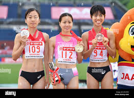 Hakatanomori Athletic Stadium, Fukuoka, Japan. 30th June, 2019. (L-R) Rina  Nabeshima, Tomoka Kimura, Ririka Hironaka, JUNE 30, 2019 - Athletics : The  103rd Japan Track & Field National Championships Women's 5000m Award