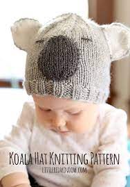 Koala Bear Hat Baby Knitting Pattern Koala Bear Pattern Etsy In 2021 Baby Hat Knitting Pattern Knitted Hats Baby Hats Knitting