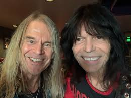Bass brothers. Rudy Sarzo and I. Yesterday during Rock and Roll Fantasy…