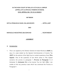 Tcs construction sdn bhd is one of the premier construction company in the klang valley, malaysia. Http Www Hasil Gov My Pdf Pdfam Marigold Industries High Court Pdf