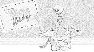 They are funny, they love to dress up in beautiful and bright outfits, and they have unusual hairstyles on their heads. The Holiday Site Dreamworks Trolls Christmas Coloring Pages Free And Downloadable