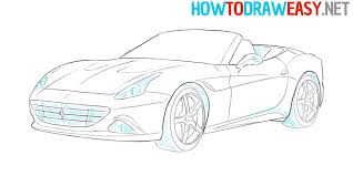 Then connect the marks using curved lines. How To Draw A Ferrari Step By Step How To Draw Easy