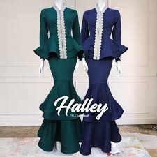 Peplum baju yang saya buat ini berbahan batik printing dengan pola lingkaran. Clearance Rm99 Halley Baju Kurung Peplum Kebaya Moden Bf Friendly Size S M L Xl Shopee Malaysia
