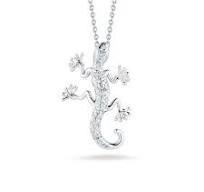 Bug Necklace Punk Style Lizard Pendant Necklace - Titanium ...