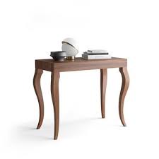 Tavolo Consolle Allungabile Modello Classico Noce Canaletto Mobili Fiver Tavolo Consolle Tavolo Consolle Allungabile Consolle