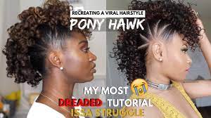 The Pony Hawk Recreating Viral Hairstyle Bts Clips Video Natural Hair Twist Out Hair Styles Natural Hair Styles