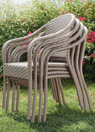 Cafe Curved Back Stacking Chairs Set Of Four Frontgate Stacking Chairs Curved Chair Outdoor Furniture Collections