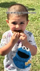 This cutie had my cookie sample and thought it was the best cookie he ever  had! #shoplocalraleigh #fallingforlocal #shoplocal #cookies #awardwinning