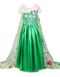 Birthday Outfits For 11 Year Olds Girls Girls Deluxe Frozen Fever Princess Elsa Green Dress Halloween Costume Birthday Girl Dress Princess Party Costume Halloween Dress
