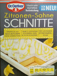 Über 4 bewertungen und für sehr gut befunden. Zitronen Sahne Schnitten Dr Oetker 243 G