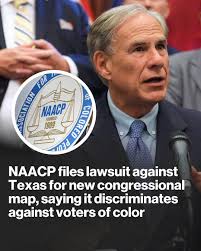 🚨 BREAKING NEWS 🚨 The NAACP has filed a major lawsuit against the state  of Texas, accusing lawmakers of drawing a racist congressional map that  discriminates against Black and minority voters. 👉
