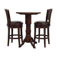 A two seater pub table set is great for a small home or apartment for a single person or a couple without children, while a pub table set that seats four is a better bet for larger spaces or a home with more family members. 59 Off Raymour Flanigan Raymour Flanigan Pub Table And Stools Set Tables