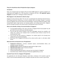 Whether you are a fresher seeking an internship or an experienced pr professional, a cover letter . What Are The Benefits Of Being A Permanent Resident Of Singapore By The Immigration People Issuu