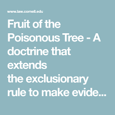 In the poison tree, we can see multiple sides of human nature. Definition Of Fruit Of The Poisonous Tree Definitoin