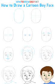 Begin your cartoon face with a simple circle or sphere. How To Draw A Cartoon Boy S Face How To Draw Easy