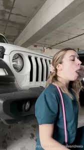 Dedeeeandreea - Horny Blonde Nurse Fucked in the Public Parking Lot - 4k