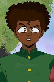 Yusuke and Botan anime art with Afro anime twist