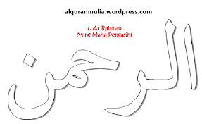 Mengapa bismillah disebut sebagai dzikir yang agung dan tetinggi? Mewarnai Gambar Kaligrafi Asmaul Husna 1 Ar Rahman Ø§Ù„Ø±Ø­Ù…Ù† Yang Maha Pengasih Alqur Anmulia