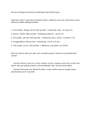 Pengertian sloof dan contoh cara menghitung volume beton, volume bekisting, serta volume besi (tulangan utama dan tulangan sengkang) untuk pekerjaan sloof ukuran 15 x 20 cm Doc Panduan Menghitung Volume Pekerjaan Beton Bertulang Saun The Sheep Academia Edu