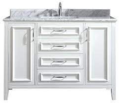 Upgrade to one of these for free: Ove Decors Claire 48 W X 21 D White Bathroom Vanity Cabinet At Menards