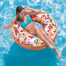 Intex Inflatable Sprinkle Donut Pool Tube 45 Walmart Com In 2020 Donut Pool Float Pool Floats Donut Pool