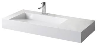 Today, designers are considering wall mounted bathroom sinks because they offer convenience for spaces without countertops and are firm enough. Badeloft Stone Resin Wall Mounted Sink Modern Bathroom Sinks By Badeloft Usa Llc