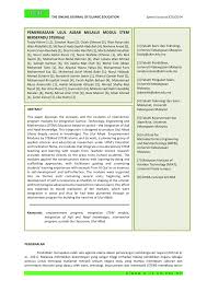 Sarjana muda sains (kepujian) (teknologi dan pengurusan perladangan. Pdf Pemerkasaan Ulul Albab Melalui Modul Stem Bersepadu Stemind