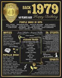40th Birthday Presents For Him Uk 1979 Birthday Gift U K Version 40th Birthday Sign 40th Etsy Birthday Poster Birthday Sign Birthday Printables