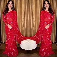 With this sari, the bala actress gave us ultimate formal party wear goals. Slay Or Nay Bhumi Pednekar In An Inr 42 000 Arpita Mehta Concept Saree For Sonchiriya Promotions Bollywood News Bollywood Hungama