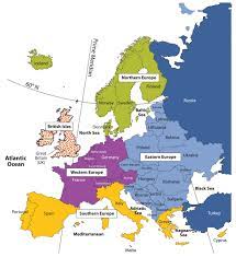 Western Europe Region Map Regions Of Western Europe