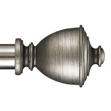 Our decorative curtain rods deliver. Art Decor Muskoka 120 In Single Curtain Rod In Antique Silver Haa12628 As The Home Depot