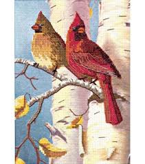 Free Cross Stitch Pattern Cardinal Bird Dimensions Mini No Counted Cross Stitch Kit Cardinal Pair Cross Stitch Cross Stitch Patterns Christmas Cross Stitch Bird
