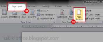 Cara Membuat Page Border Bingkai Pada Cover Makalah