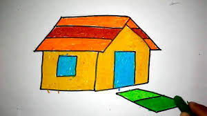 20 contoh gambar sketsa rumah dan cara membuatnya panduan. Menggambar Rumah Untuk Anak Paud Youtube