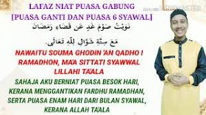 Panduan lengkap niat puasa ganti ramadan (qadha puasa) termasuk cara pengiraan bayar fidyah yang betul, dalam rumi. Lafaz Niat Puasa Gabung Puasa Qadha Ganti Ramadhan Puasa 6 Hari Bulan Syawal Rumi Mudah Dan Ringkas Youtube