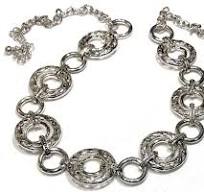 Vintage Open Work Detailed Circular Link Necklace - Etsy