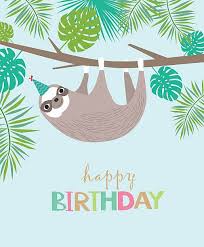 Happy Birthday Sloth Sloth Happy Birthday Happy Birthday Greetings Happy Birthday Cards