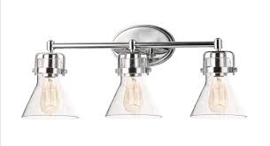Plus, look for bathroom hardware. Maxim 26113cdpc Seafarer Nautical Inspired Seedy Glass Cone Bath Vanity Wall Mount 3 Light 180 Total Watts 10 H X 24 W Polished Chrome Amazon Com