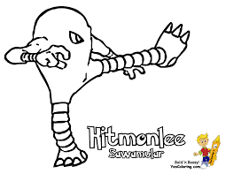 Visit our page for more coloring! Smooth Pokemon Coloring Book Pages Gastly Hitmonlee Seadra Da Bomb