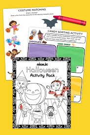 Free coloring pages for kids. Nick Jr Halloween Activity Pack Nickelodeon Parents