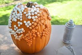 Making Sure You Get It From All Angles Paint The Warts Of Your Pumpkin With Orange Spray Paint Dream A Little Bigger
